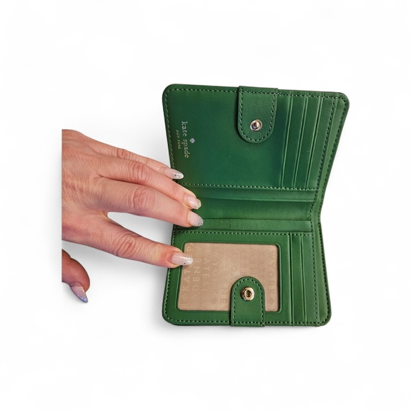 Kate Spade green leather crossbody/hand bag with wallet - Picture 6 of 8